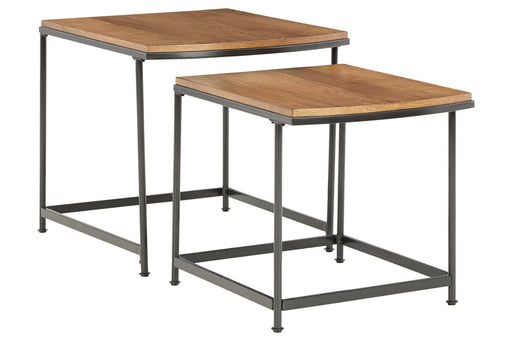 Drezmoore Light Brown/Black Nesting End Table, Set of 2 - T163-16 - Vega Furniture