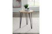 Drovelett White/Light Brown Accent Table - A4000527 - Vega Furniture