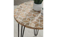 Drovelett White/Light Brown Accent Table - A4000527 - Vega Furniture