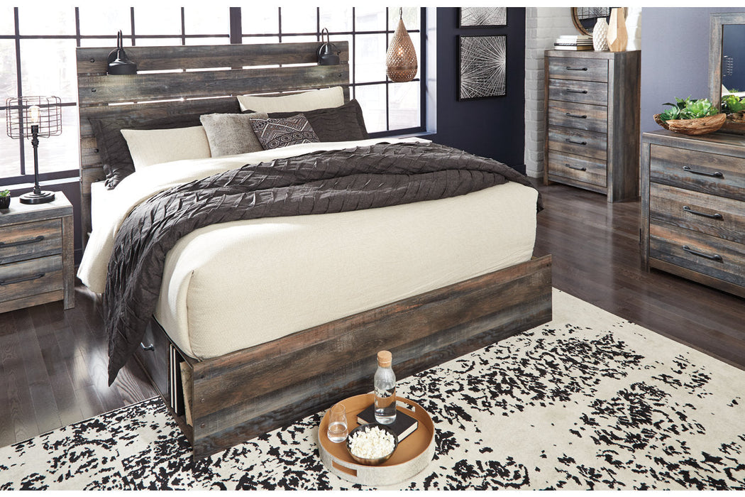 Drystan Multi King Panel Bed with 2 Storage Drawers - SET | B100-14 | B211-56 | B211-58 | B211-160 - Vega Furniture