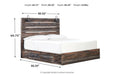 Drystan Multi King Panel Bed with 2 Storage Drawers - SET | B100-14 | B211-56 | B211-58 | B211-160 - Vega Furniture