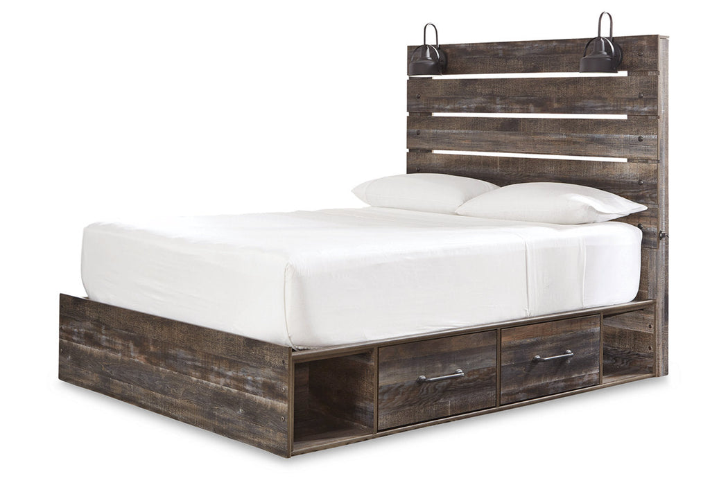 Drystan Multi Queen Panel Bed with 2 Storage Drawers - SET | B100-13 | B211-54 | B211-57 | B211-160 - Vega Furniture