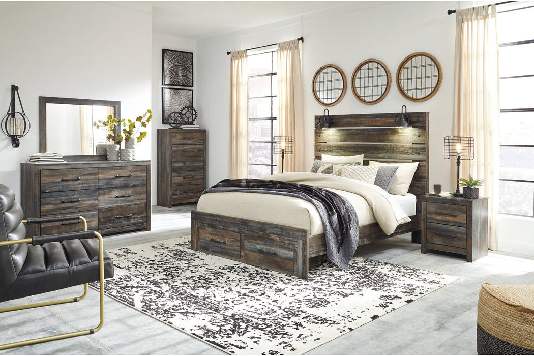 Drystan Multi Queen Panel Bed with 2 Storage Drawers - SET | B211-57 | B211-96 | B211-54S - Vega Furniture