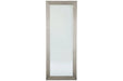 Duka Silver Finish Floor Mirror - A8010081 - Vega Furniture
