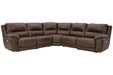 Dunleith Chocolate 5-Piece Power Reclining Sectional - SET | U7160446(2) | U7160458 | U7160462 | U7160477 - Vega Furniture