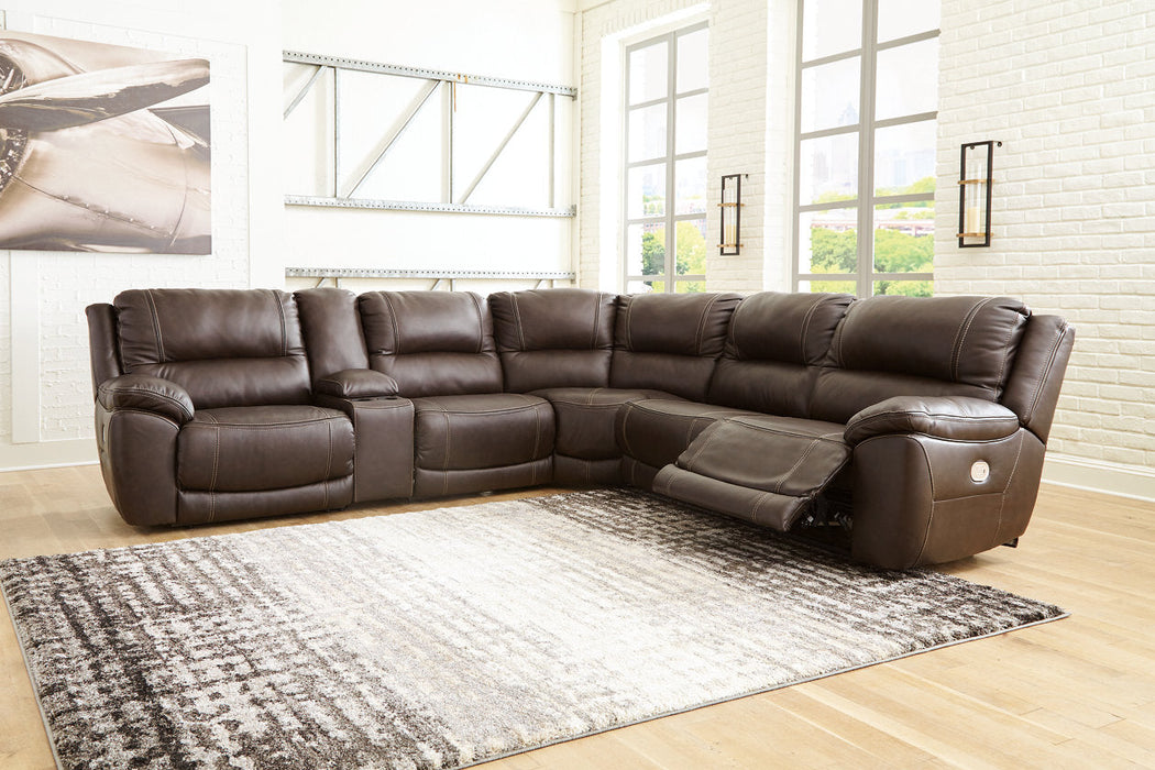 Dunleith Chocolate 6-Piece Power Reclining Sectional - SET | U7160431 | U7160446 | U7160457 | U7160458 | U7160462 | U7160477 - Vega Furniture