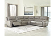 Dunleith Gray 6-Piece Power Reclining Sectional - SET | U7160531 | U7160546 | U7160557 | U7160558 | U7160562 | U7160577 - Vega Furniture