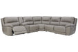 Dunleith Gray 6-Piece Power Reclining Sectional - SET | U7160531 | U7160546 | U7160557 | U7160558 | U7160562 | U7160577 - Vega Furniture