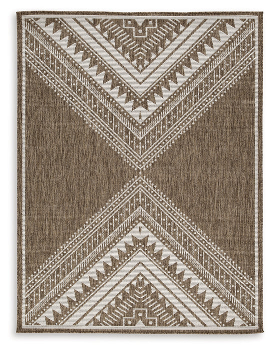 Dunsler Brown/Cream 8' x 10' Rug - R900011 - Vega Furniture