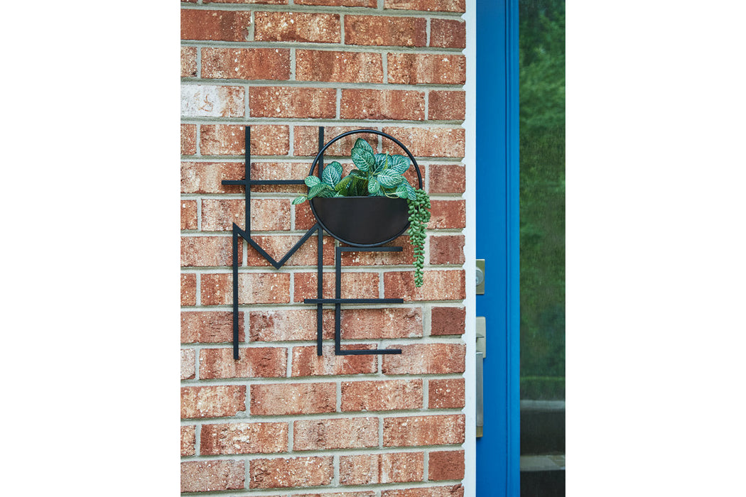 Dunster Black Wall Planter On Stand - A8010368 - Vega Furniture