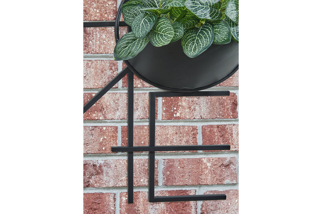 Dunster Black Wall Planter On Stand - A8010368 - Vega Furniture