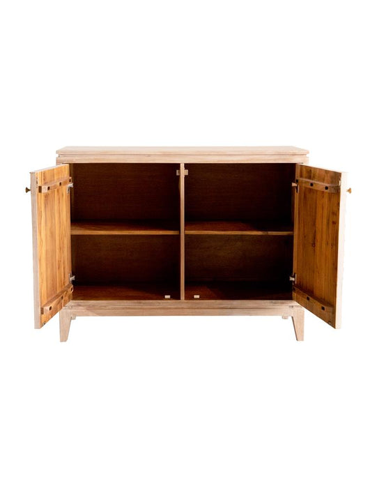 Eberto White Distressed 2-Door Geometric Accent Cabinet - 953408 - Vega Furniture