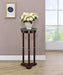 Edie Merlot Round Marble Top Accent Table - 3315 - Vega Furniture