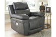 Edmar Charcoal Power Recliner - U6480613 - Vega Furniture