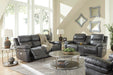 Edmar Charcoal Power Reclining Living Room Set - SET | U6480615 | U6480618 | U6480613 - Vega Furniture