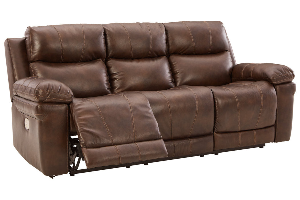 Edmar Chocolate Power Reclining Sofa - U6480515 - Vega Furniture