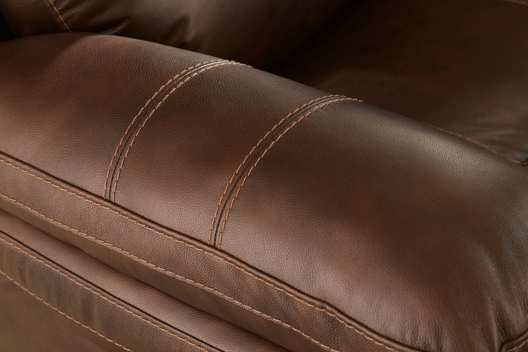 Edmar Chocolate Power Reclining Sofa - U6480515 - Vega Furniture