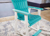 Eisely Turquoise/White Outdoor Counter Height Barstool, Set of 2 - P208-124 - Vega Furniture