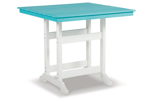 Eisely Turquoise/White Outdoor Counter Height Dining Table - P208-632 - Vega Furniture