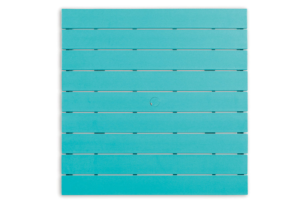 Eisely Turquoise/White Outdoor Counter Height Dining Table - P208-632 - Vega Furniture