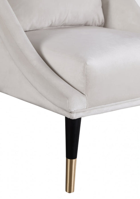 Elegante Cream Velvet Chair - 517Cream-C - Vega Furniture