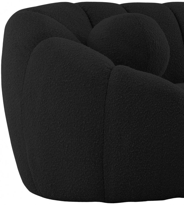 Elijah Black Boucle Fabric Chair - 644Black-C - Vega Furniture