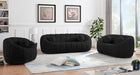 Elijah Black Boucle Fabric Loveseat - 644Black-L - Vega Furniture