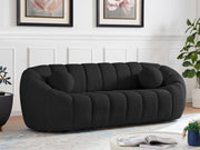 Elijah Black Boucle Fabric Sofa - 644Black-S - Vega Furniture