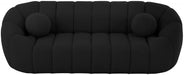 Elijah Black Boucle Fabric Sofa - 644Black-S - Vega Furniture