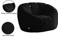 Elijah Black Velvet Chair - 613Black-C - Vega Furniture