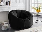 Elijah Black Velvet Chair - 613Black-C - Vega Furniture