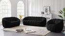 Elijah Black Velvet Loveseat - 613Black-L - Vega Furniture