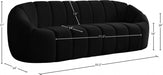 Elijah Black Velvet Sofa - 613Black-S - Vega Furniture