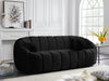 Elijah Black Velvet Sofa - 613Black-S - Vega Furniture