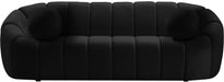 Elijah Black Velvet Sofa - 613Black-S - Vega Furniture