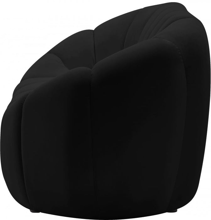 Elijah Black Velvet Sofa - 613Black-S - Vega Furniture