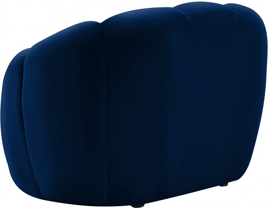 Elijah Blue Velvet Chair - 613Navy-C - Vega Furniture