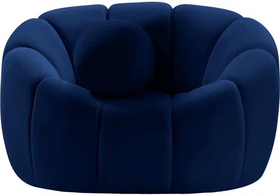 Elijah Blue Velvet Chair - 613Navy-C - Vega Furniture