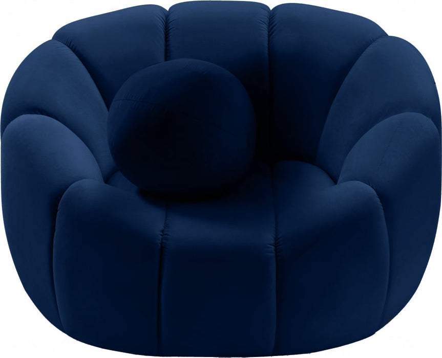 Elijah Blue Velvet Chair - 613Navy-C - Vega Furniture