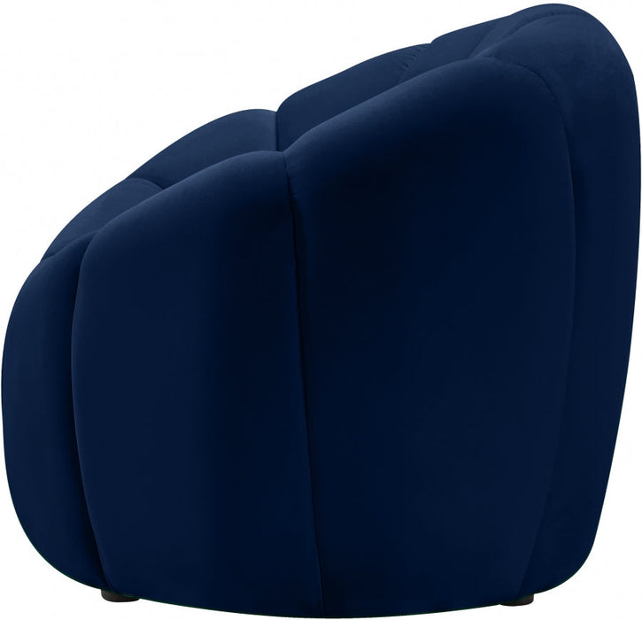 Elijah Blue Velvet Chair - 613Navy-C - Vega Furniture