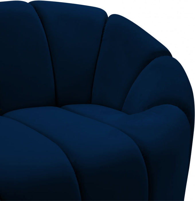 Elijah Blue Velvet Chair - 613Navy-C - Vega Furniture