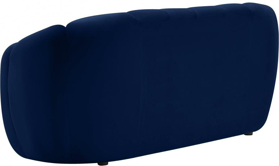 Elijah Blue Velvet Loveseat - 613Navy-L - Vega Furniture