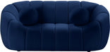 Elijah Blue Velvet Loveseat - 613Navy-L - Vega Furniture