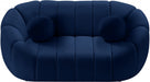 Elijah Blue Velvet Loveseat - 613Navy-L - Vega Furniture