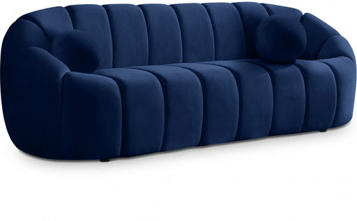 Elijah Blue Velvet Sofa - 613Navy-S - Vega Furniture