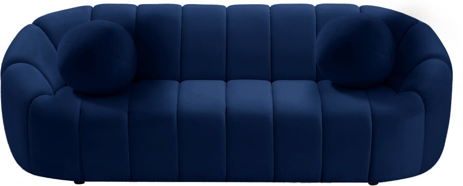 Elijah Blue Velvet Sofa - 613Navy-S - Vega Furniture