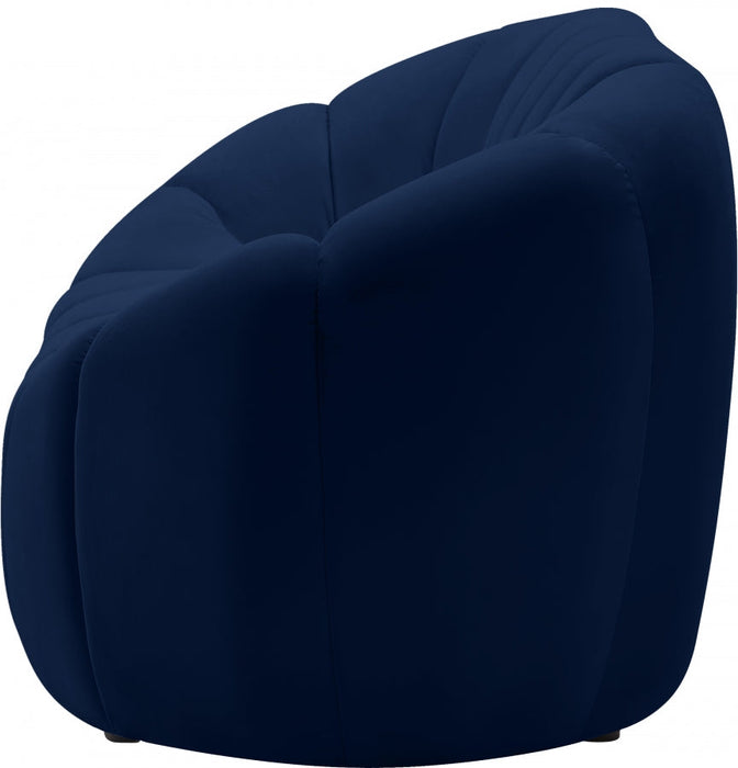 Elijah Blue Velvet Sofa - 613Navy-S - Vega Furniture