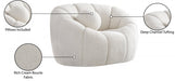 Elijah Cream Boucle Fabric Chair - 644Cream-C - Vega Furniture