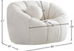 Elijah Cream Boucle Fabric Chair - 644Cream-C - Vega Furniture