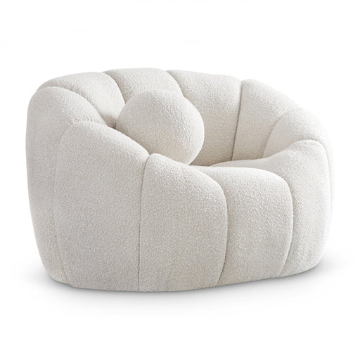 Elijah Cream Boucle Fabric Chair - 644Cream-C - Vega Furniture